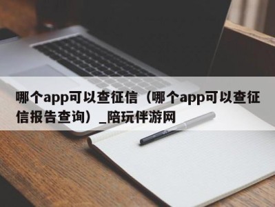 哪个app可以查征信（哪个app可以查征信报告查询）_陪玩伴游网